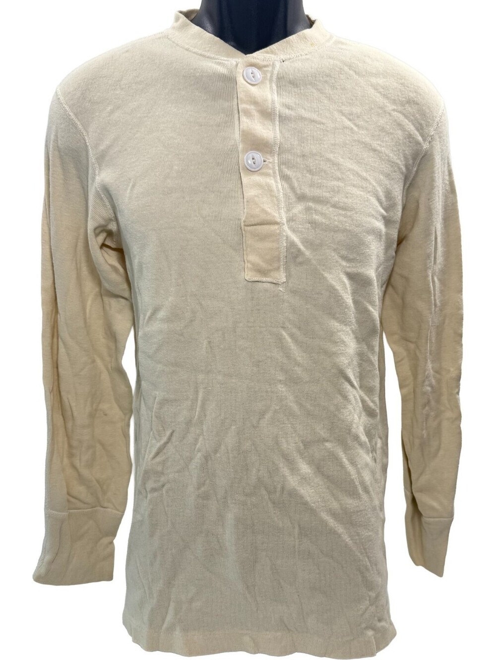 US Military Undershirt Mens Winter Lightweight Size Medium Vietnam Era Henley